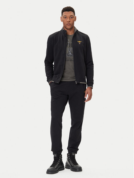 Aeronautica Militare Aeronautica Militare Bluză 252FE1956UF00459 Negru Regular Fit