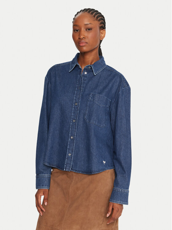 Weekend Max Mara Weekend Max Mara camicia di jeans Obbia 2525116052 Blu Boxy Fit