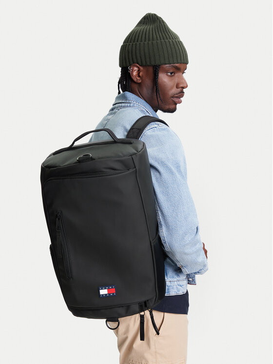 Tommy Jeans Tommy Jeans Σακίδιο Tjm Elevated Pu Multi Backpack AM0AM13407 Μαύρο