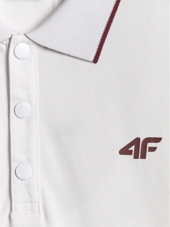 4F 4F Polo COMMERCIAL 12 Biały Regular Fit
