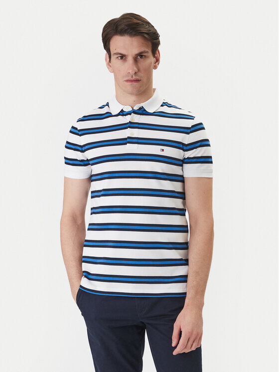 Tommy Hilfiger Tommy Hilfiger Polo 1985 MW0MW17771 Niebieski Slim Fit