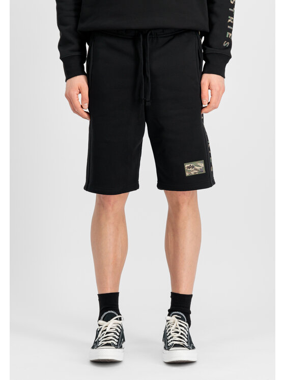 Alpha Industries Alpha Industries Szorty Camo Jogger Short Czarny Regular Fit