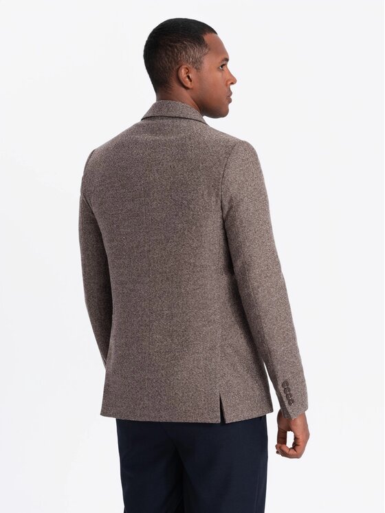 Ombre Ombre Sako OM-BLZB-0138 Hnědá Regular Fit