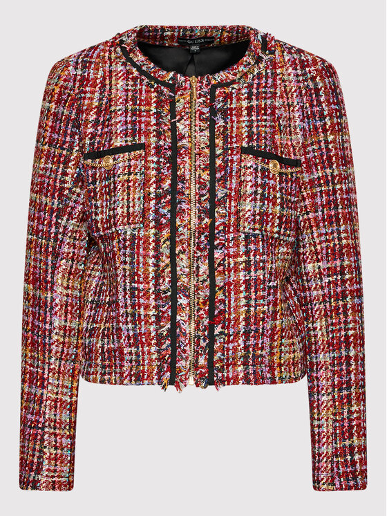 Guess Guess Сако W1BL19 KAUN0 Червен Slim Fit