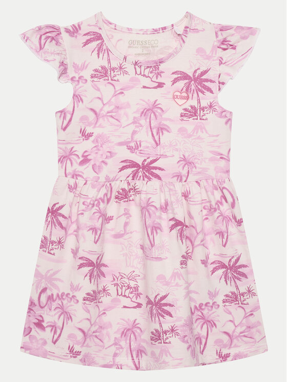Guess Guess Rochie de vară K5GK14 K6YW4 Roz Regular Fit