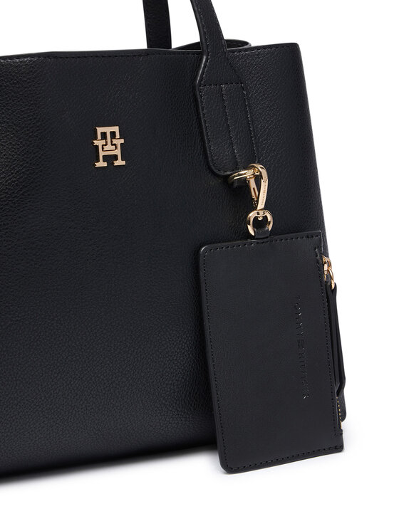 Tommy Hilfiger Tommy Hilfiger Ročna torba Th Icon Mini Satchel AW0AW18722 Črna