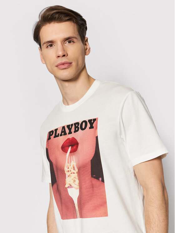 Only & Sons Only & Sons T-Shirt Playboy 22023179 Weiß Regular Fit