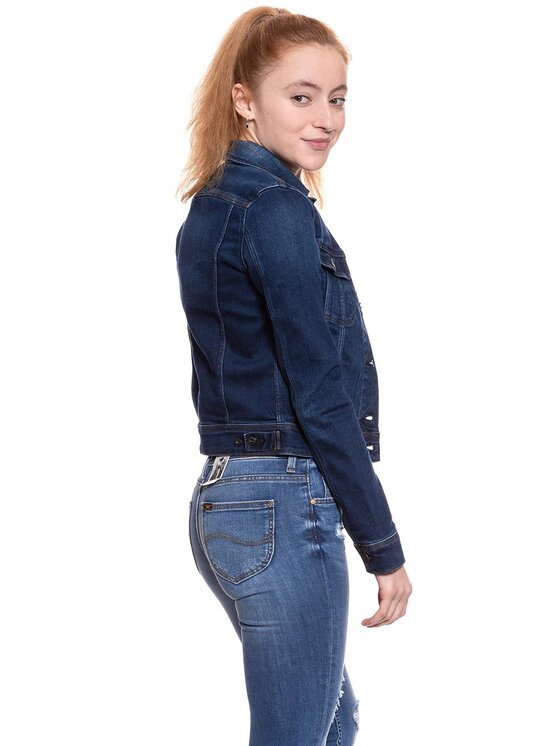 Lee Lee Kurtka damska SLIM RIDER Niebieski Slim Fit