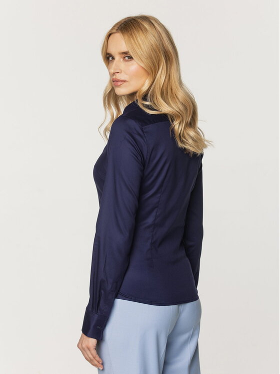 Willsoor Willsoor Koszula 61462 Granatowy Slim Fit