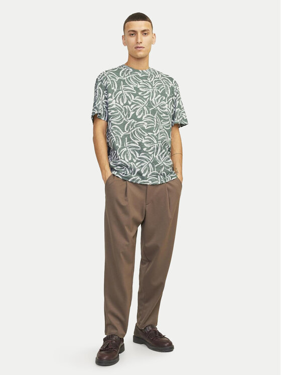 Jack & Jones Jack & Jones T-Shirt Lafayette 12250434 Zielony Relaxed Fit