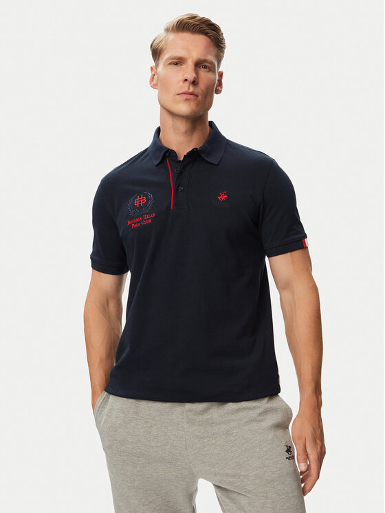 Beverly Hills Polo Club Tricou polo P-SS26M-P2770 Bleumarin Regular Fit