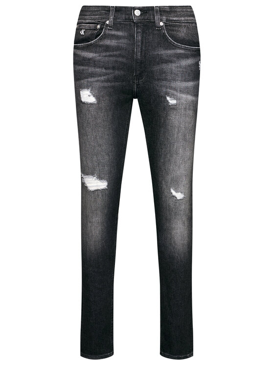 calvin klein black ripped jeans