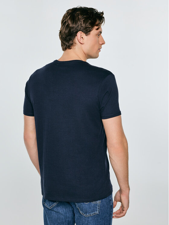 BIG STAR BIG STAR T-Shirt BASIC Granatowy Basic Fit