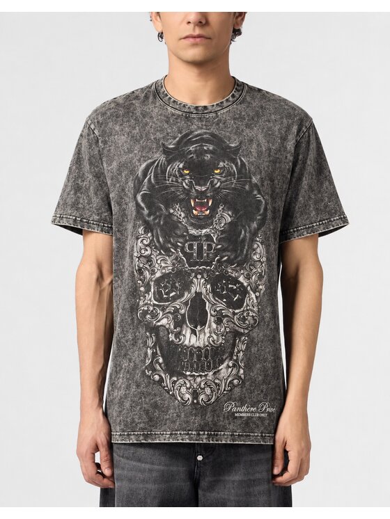 PHILIPP PLEIN PHILIPP PLEIN T-Shirt 32085 Czarny Regular Fit