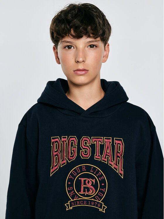BIG STAR BIG STAR Bluza LIRON Granatowy Basic Fit