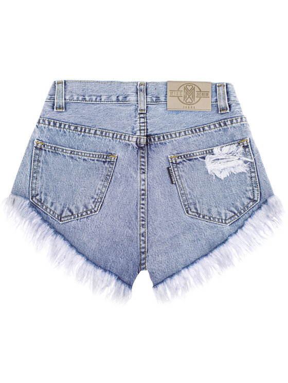 MissDenim MissDenim Szorty jeansowe High Waist Niebieski Regular Fit