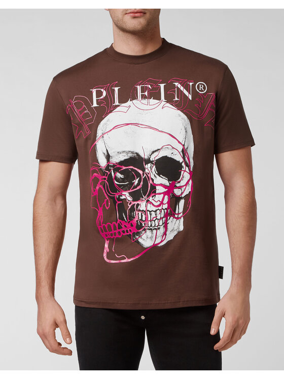 PHILIPP PLEIN PHILIPP PLEIN T-shirt 293 Marrone Regular Fit