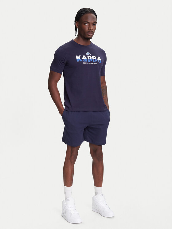 Kappa Kappa Bavlnené šortky Logo Korpo Cabas 303HZE0 Tmavomodrá Regular Fit