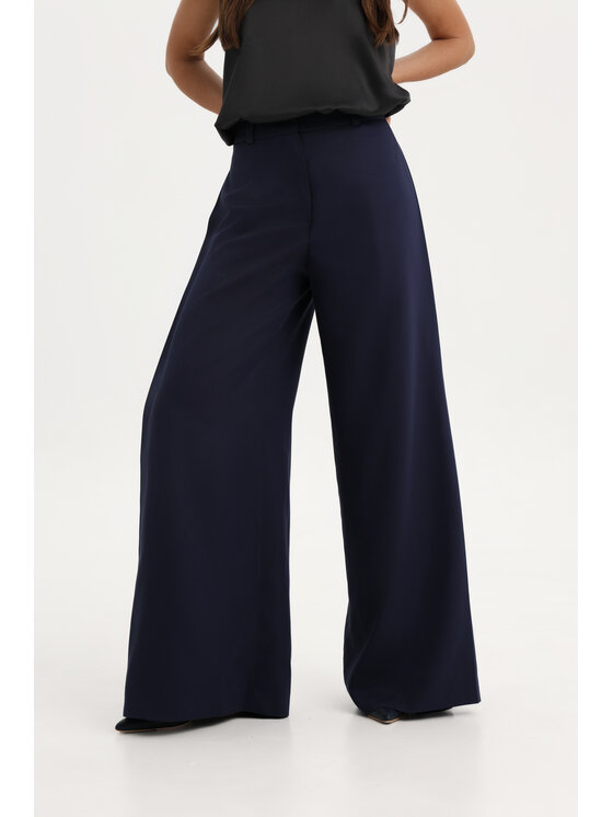 Deni Cler Milano Deni Cler Milano Spodnie materiałowe W-DC-5236-F2-I4-58-1 Granatowy Loose Leg