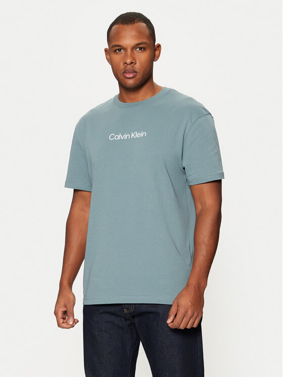 Męski T-Shirt Calvin Klein, Rozmiar M, Niebieski, Hero K10K111346