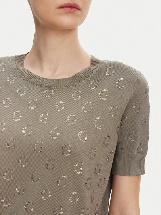 Guess Guess Pulover W5GR05 Z3D60 Rjava Regular Fit