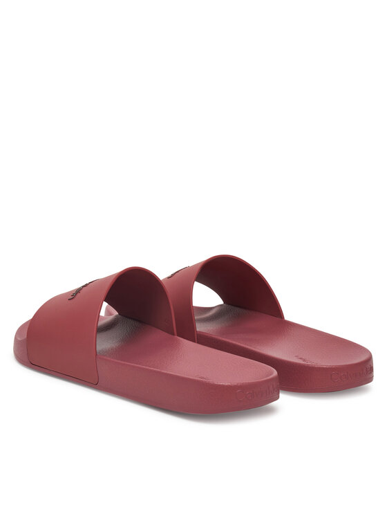 Calvin Klein Calvin Klein Şlapi Pool Slide Rubber HM0HM00455 Vișiniu