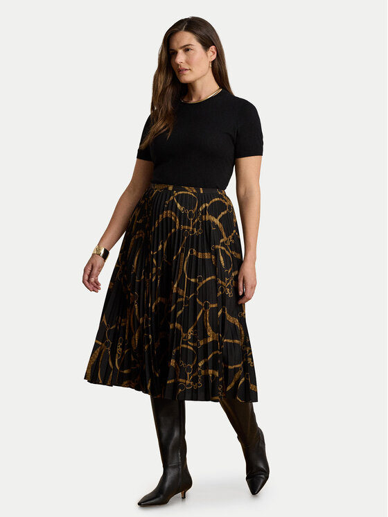 LAUREN RALPH LAUREN LAUREN RALPH LAUREN Plisseeseelik 200P14015001 Must A-Line Fit