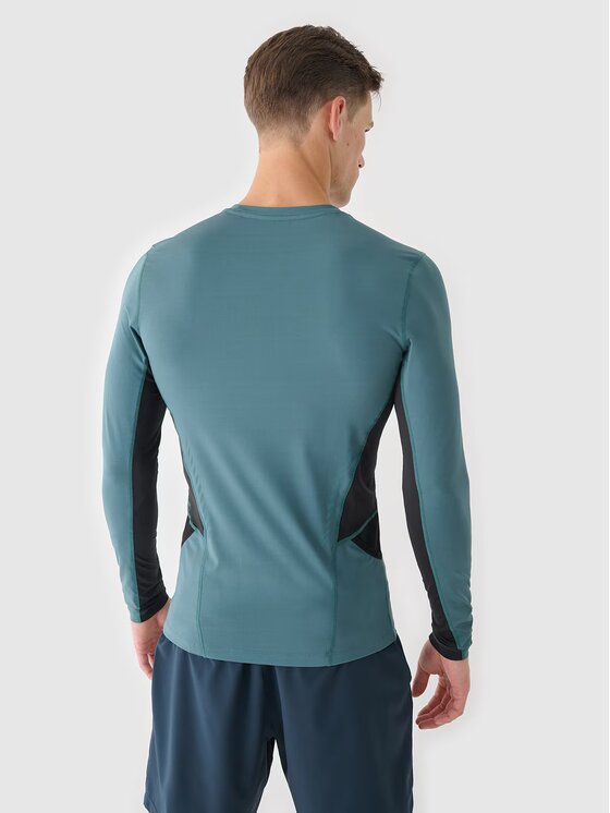 4F 4F S dlhými rukávmi 4FWAW24TFLOM252-40S Zelená Slim Fit
