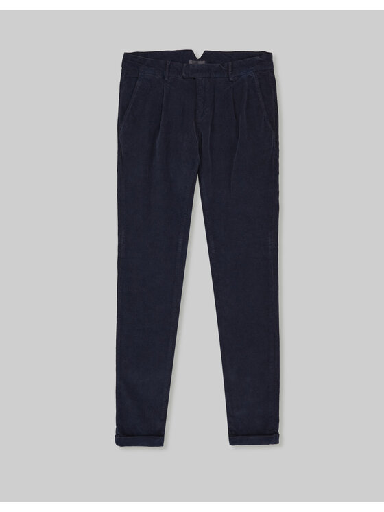 Borgio Borgio Spodnie materiałowe velluto Granatowy Slim Fit