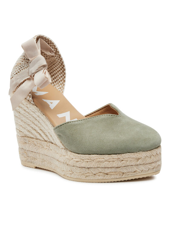 Manebi Manebi Espadrilles Hamptons Heart-Shaped Wedge Espadrilles W 0.1 WH Zaļš