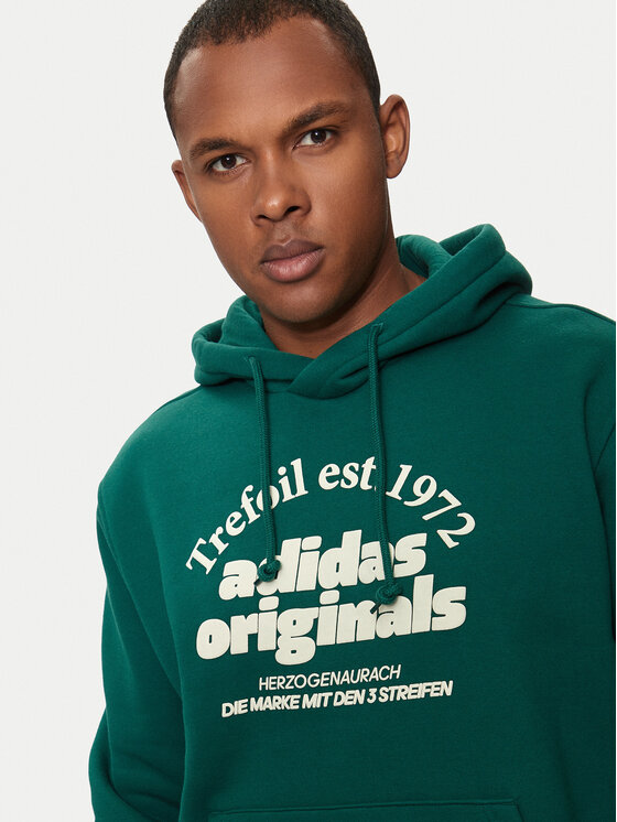 adidas adidas Bluza Graphic IS1412 Zielony Loose Fit