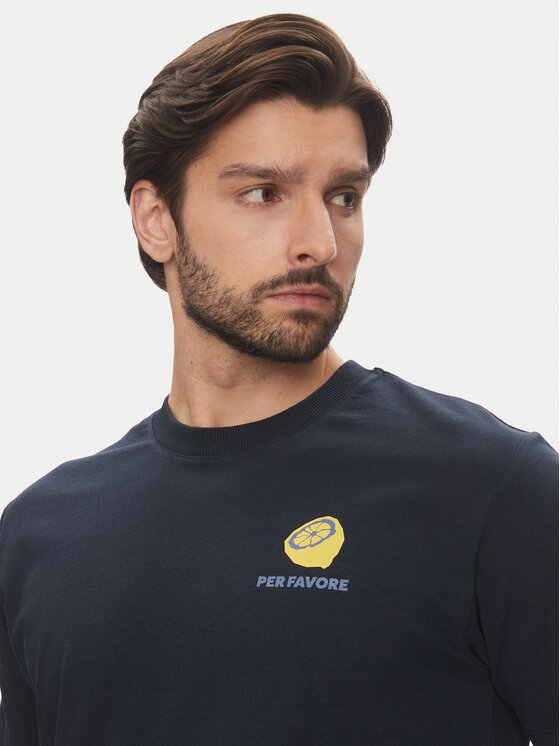 Marc O'Polo Denim Marc O'Polo Denim Tričko 500 0007 263 Tmavomodrá Oversize