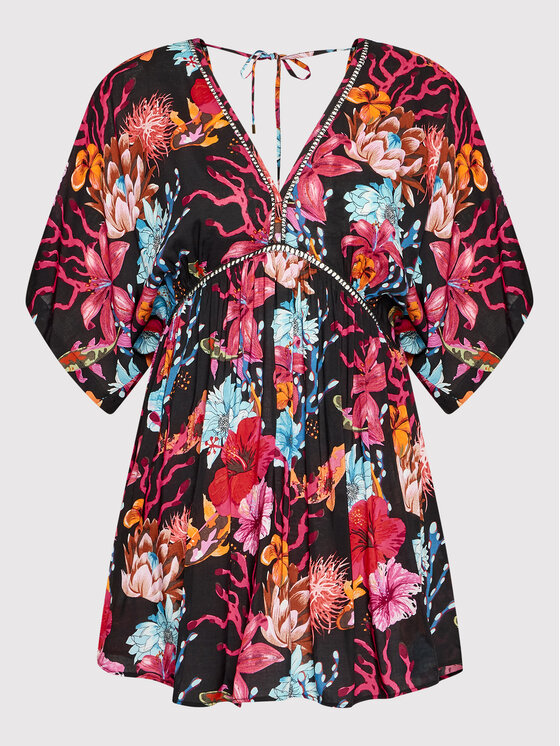 Desigual Desigual Pludmales kleita Angelina 22SWMW18 Daudzkrāsains Relaxed Fit
