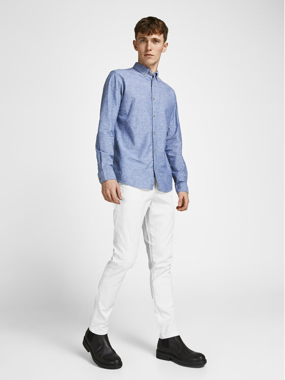Jack & Jones Jack & Jones Chino nohavice Marco 12150148 Biela Slim Fit