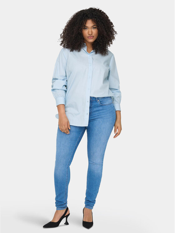ONLY Carmakoma ONLY Carmakoma Camicia 15282838 Celeste Regular Fit