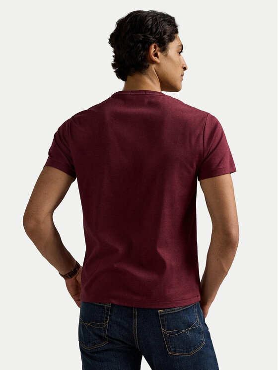 Polo Ralph Lauren Polo Ralph Lauren T-Shirt 710740727098 Bordowy Custom Slim Fit