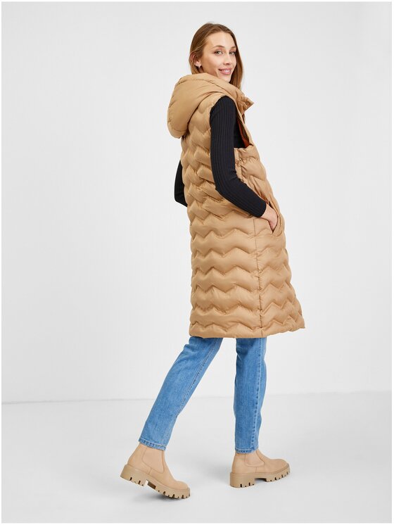 Orsay Orsay Bezrękawnik 808006-085000__36 Brązowy Regular Fit