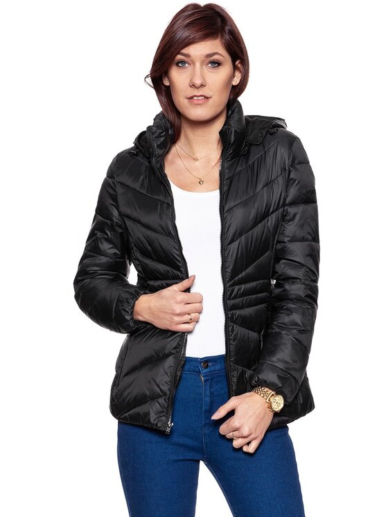 Wrangler Wrangler Giacca da donna SHORT PUFFER Nero Slim Fit