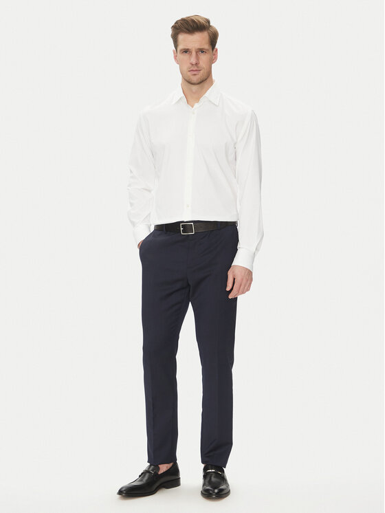 BOSS BOSS Koszula P-Hank 50503356 Biały Slim Fit