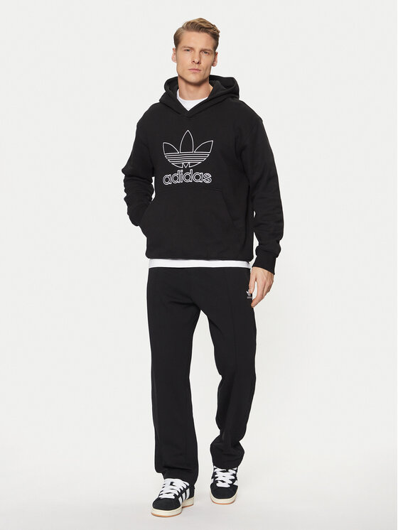 adidas adidas Bluza adicolor Outline Trefoil JP1079 Czarny Loose Fit