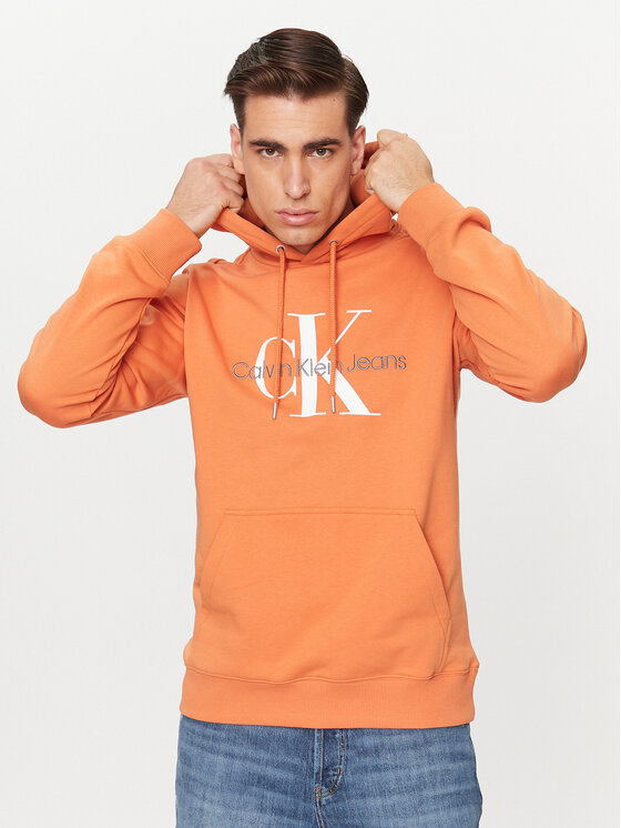 Calvin Klein Jeans Džemperis ar kapuci J30J320805 Oranžs Regular Fit