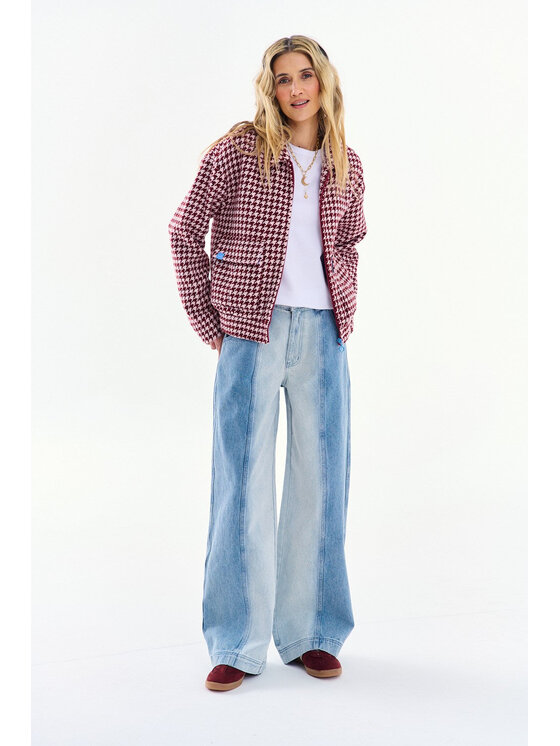 NAOKO NAOKO Kurtka przejściowa Berry Spark Bordowy Oversize