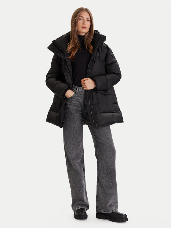 Blauer Blauer Μπουφάν πουπουλένιο 25WBLDB03175 Μαύρο Regular Fit