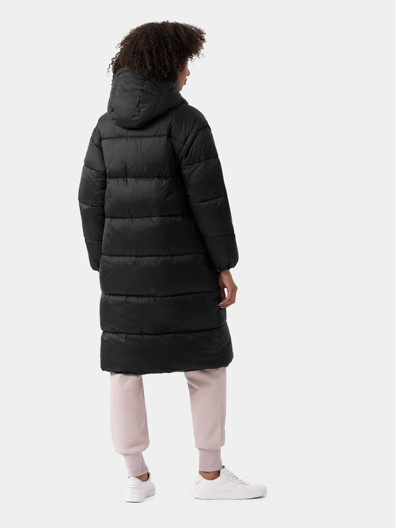 4F 4F Žieminė striukė 4FAW23TDJAF238 Juoda Regular Fit