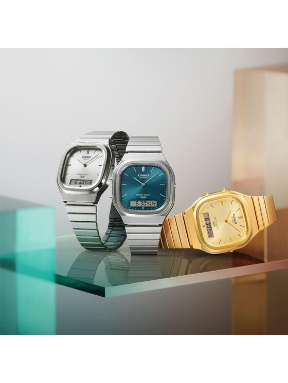 Casio Casio Zegarek 4549526425707 Srebrny