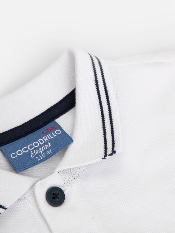 Coccodrillo Coccodrillo Polo särk ZC3143603EJB Valge Regular Fit
