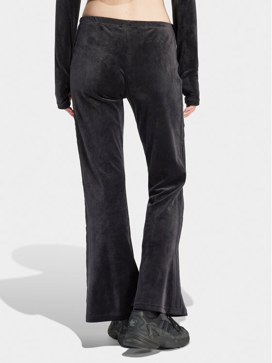 adidas adidas Pantaloni tricotați Crushed Velvet IT9661 Negru Slim Fit
