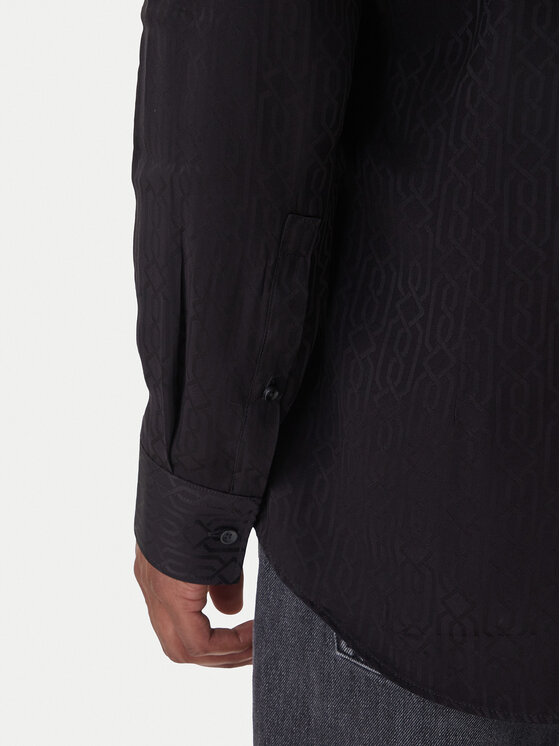 HUGO HUGO Ing Kenno 50550513 Fekete Slim Fit