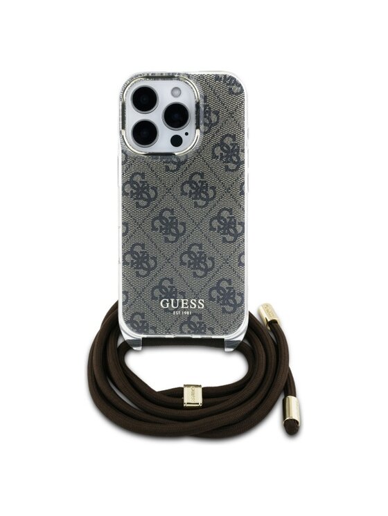 Guess Guess Etui na telefon Apple iPhone 16 Pro Brązowy