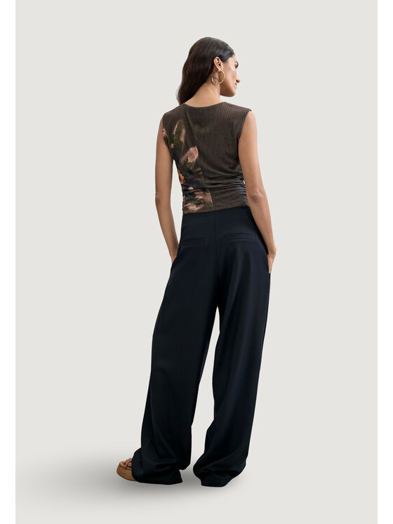Desigual Desigual Παντελόνι chino PANT_LUCIA Μαύρο Casual Fit